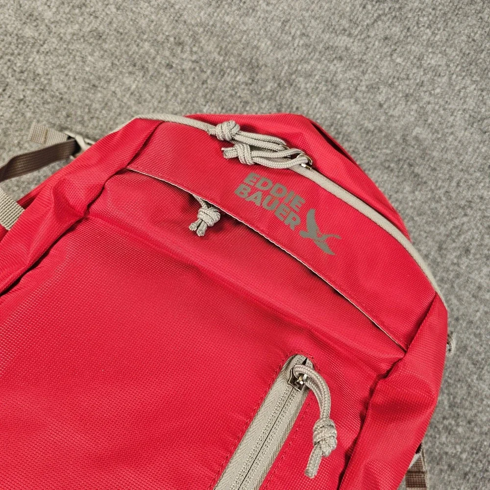 Eddie Bauer Montlake 27L Backpack Ruby Red Ripstop Hiking Travel EBB1041 NEW